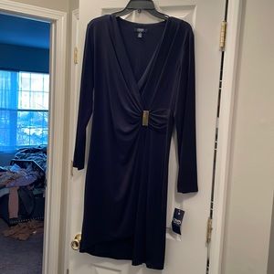 Chaps Navy Blue Dress
